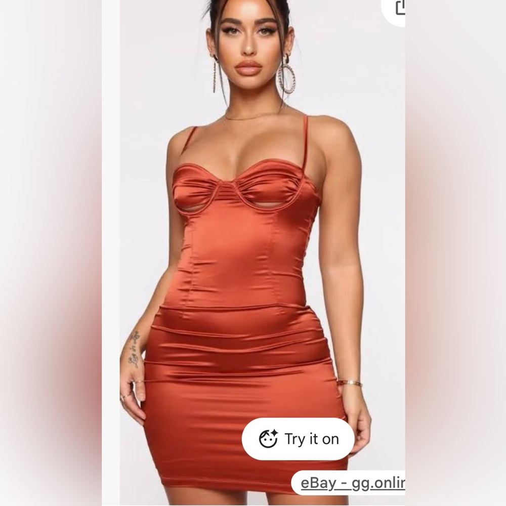 Fashion Nova Sierra Satin Mini Dress